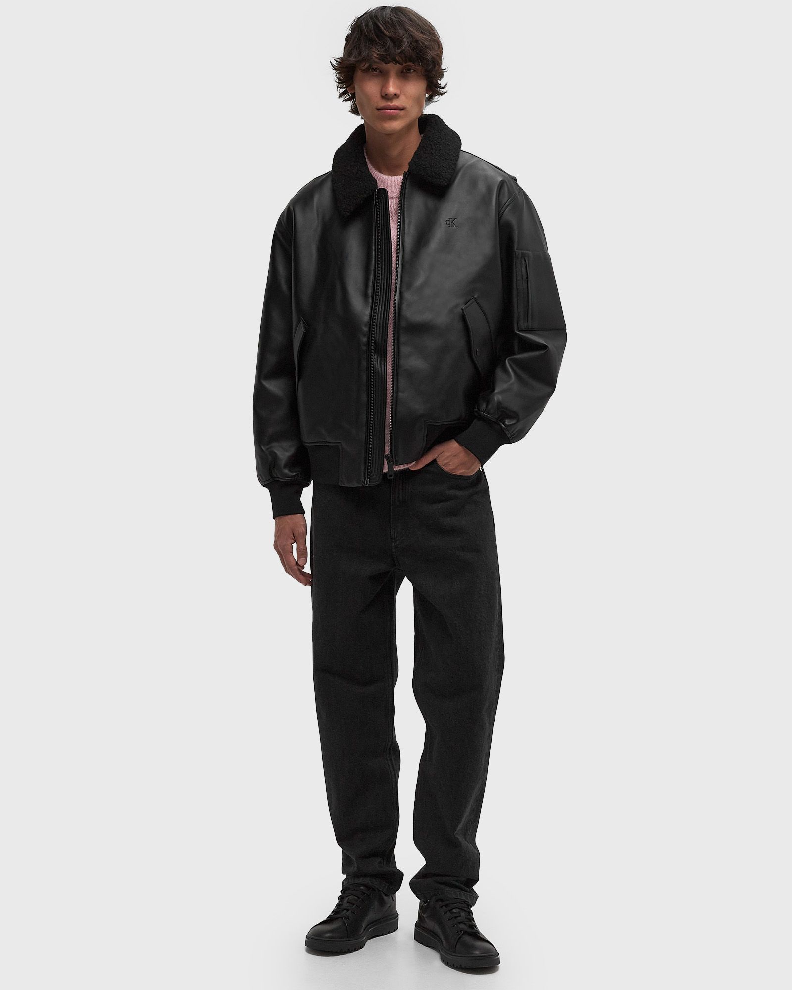 FAUX LEATHER AVIATOR