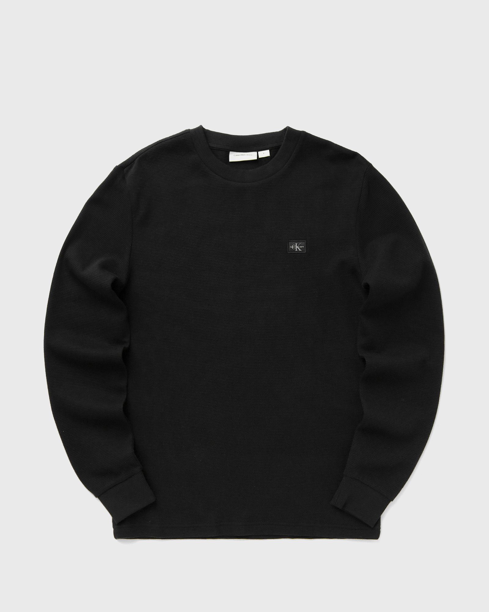 WOVEN LABEL WAFFLE LS TEE