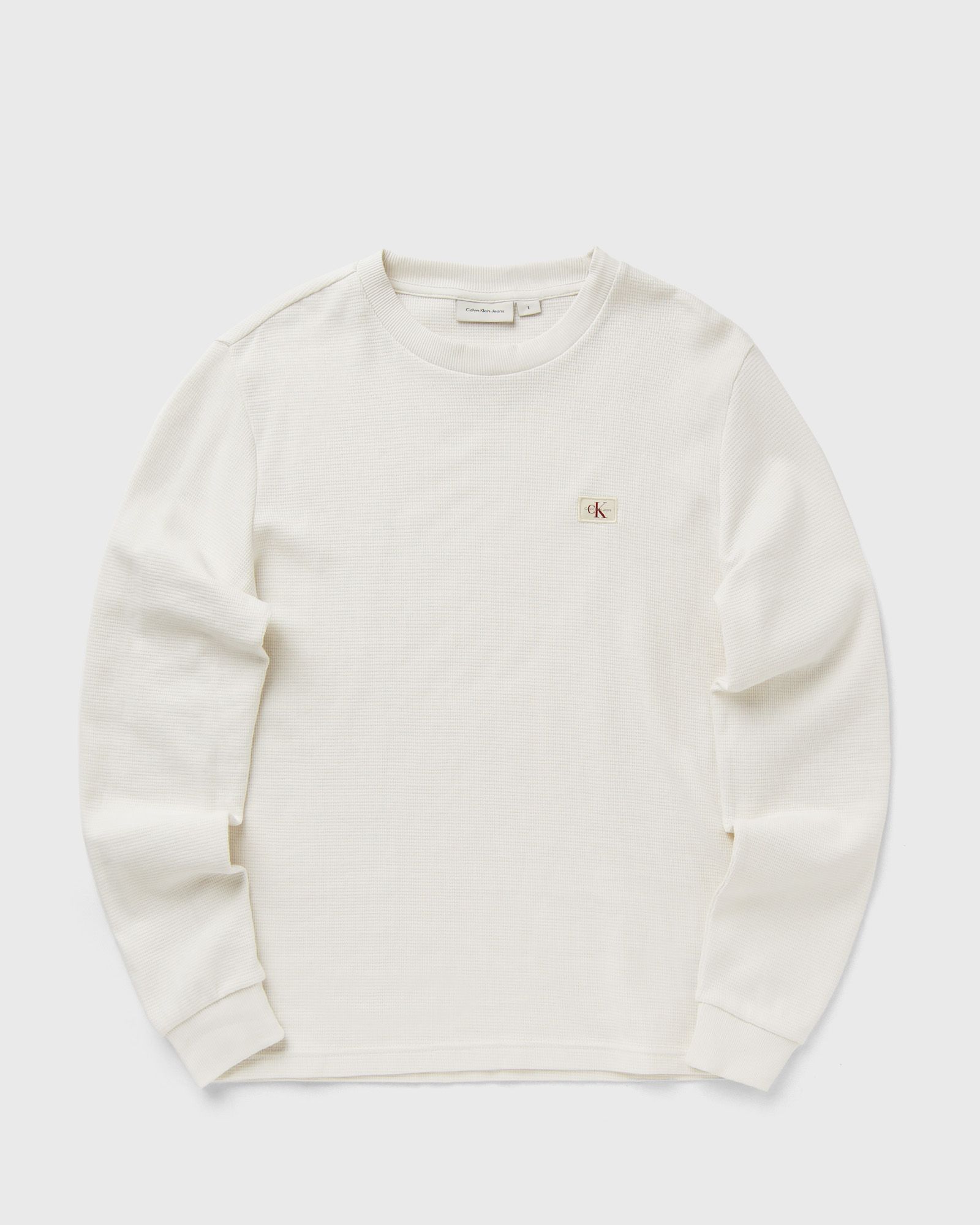 WOVEN LABEL WAFFLE LS TEE