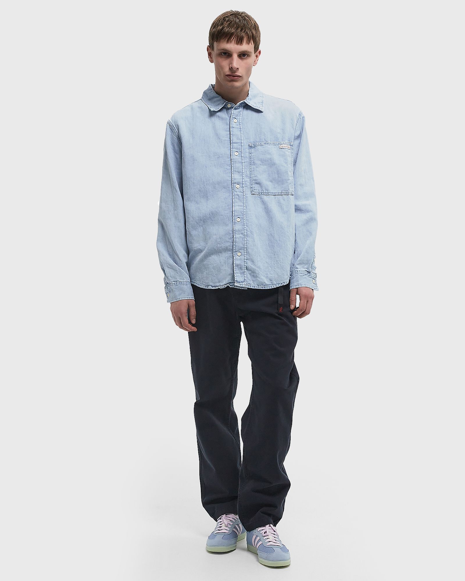 REGULAR LINEAR DENIM SHIRT