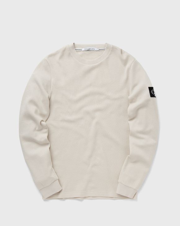 Calvin Klein Jeans BADGE WAFFLE LS TEE White | BSTN Store