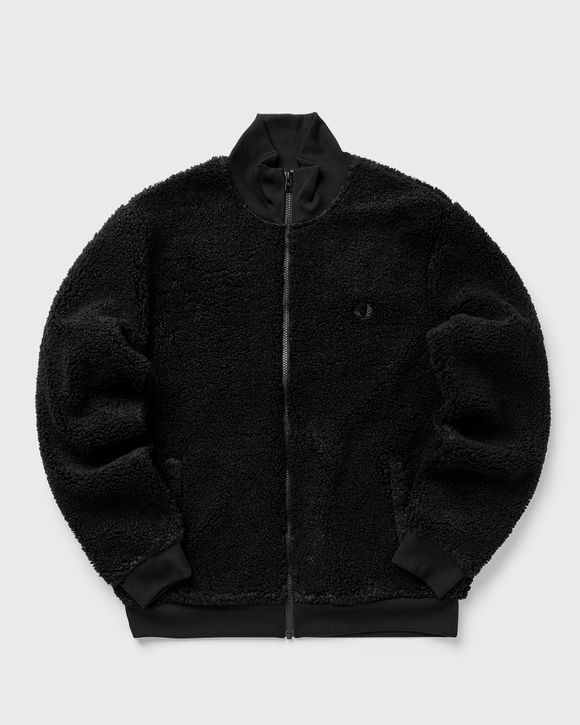 Fred Perry BORG FLEECE TRACK JACKET Black BSTN Store