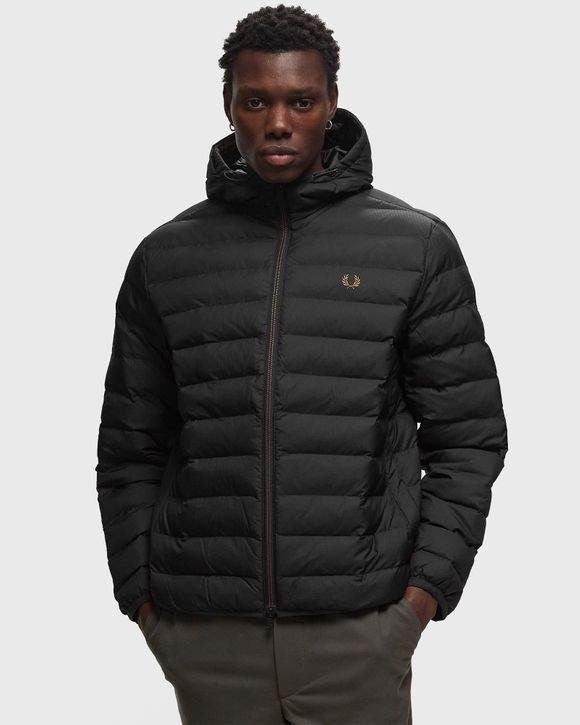 Fred Perry Hooded Insulatet Jacket Black | BSTN Store