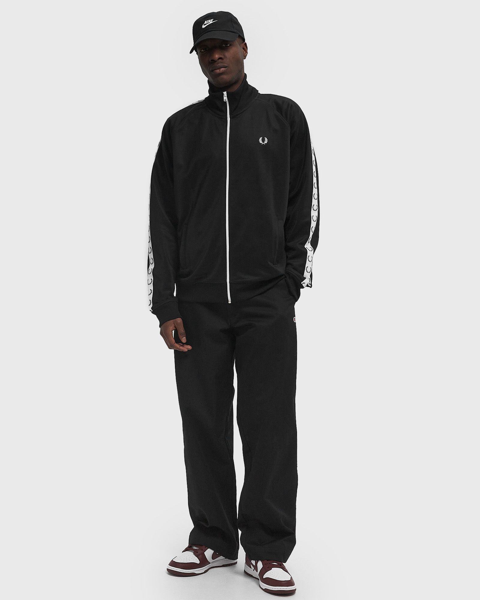 ［新品］Fred Perry taped track jacket 黒 Taped Track Jacket - Ivy | Men's Track Jackets | Track Tops