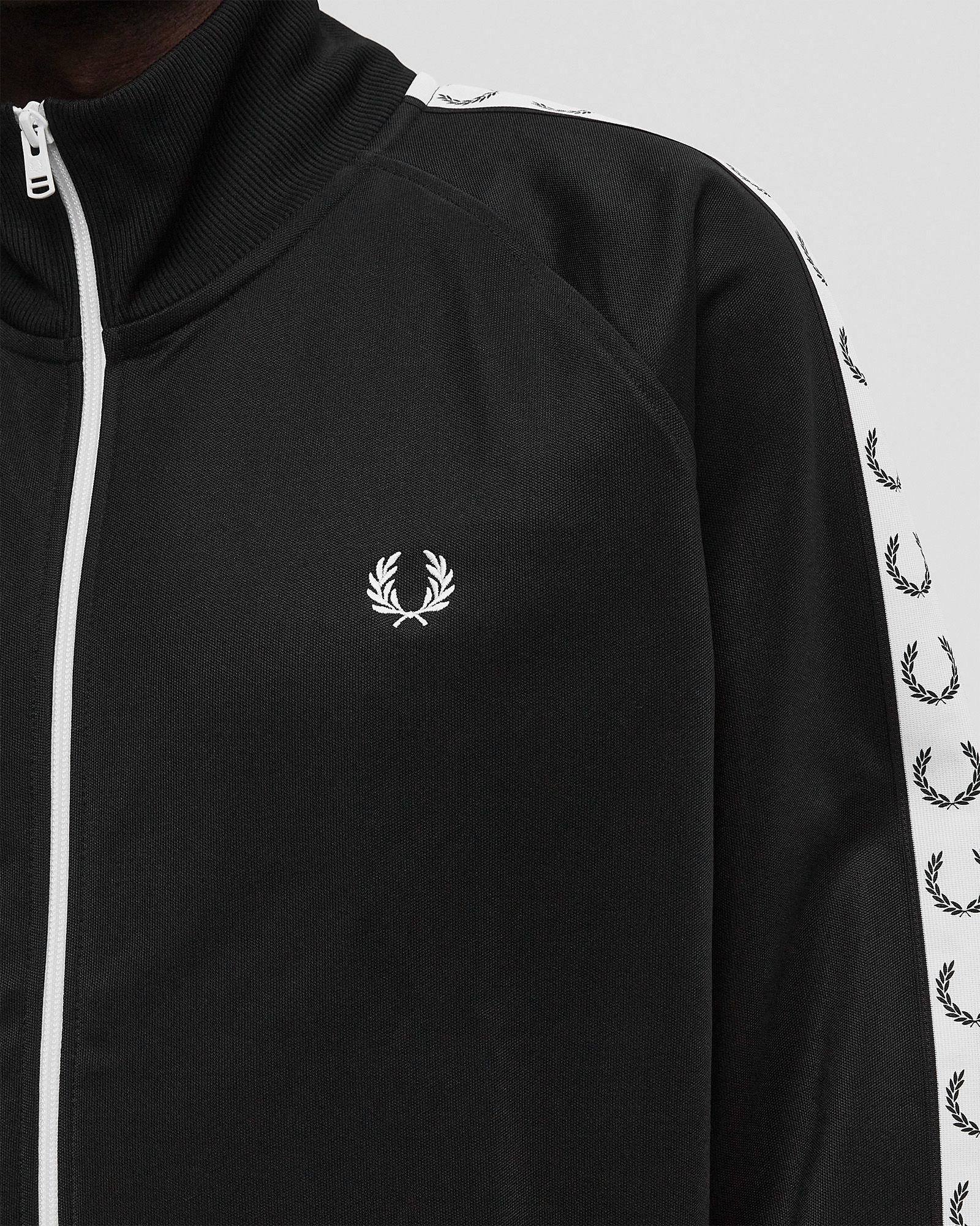 トップス FRED PERRY Taped track jacket Taped Track Jacket - Ivy | Men's Track Jackets | Track Tops