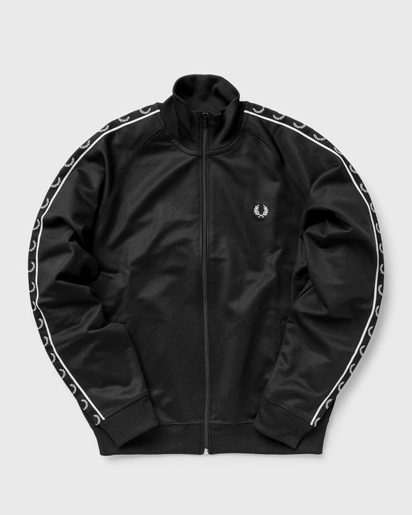 Fred Perry SEASONAL TAPED TRACK JACKET Black - BLACK/ BLACK