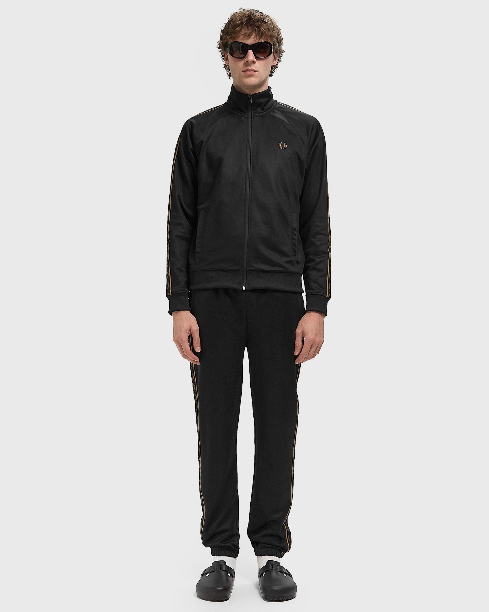 トップス Fred Perry Contrast Tape Track Jacket Contrast Tape Track Top Shadedstone/Black | Fred Perry | EQVVS