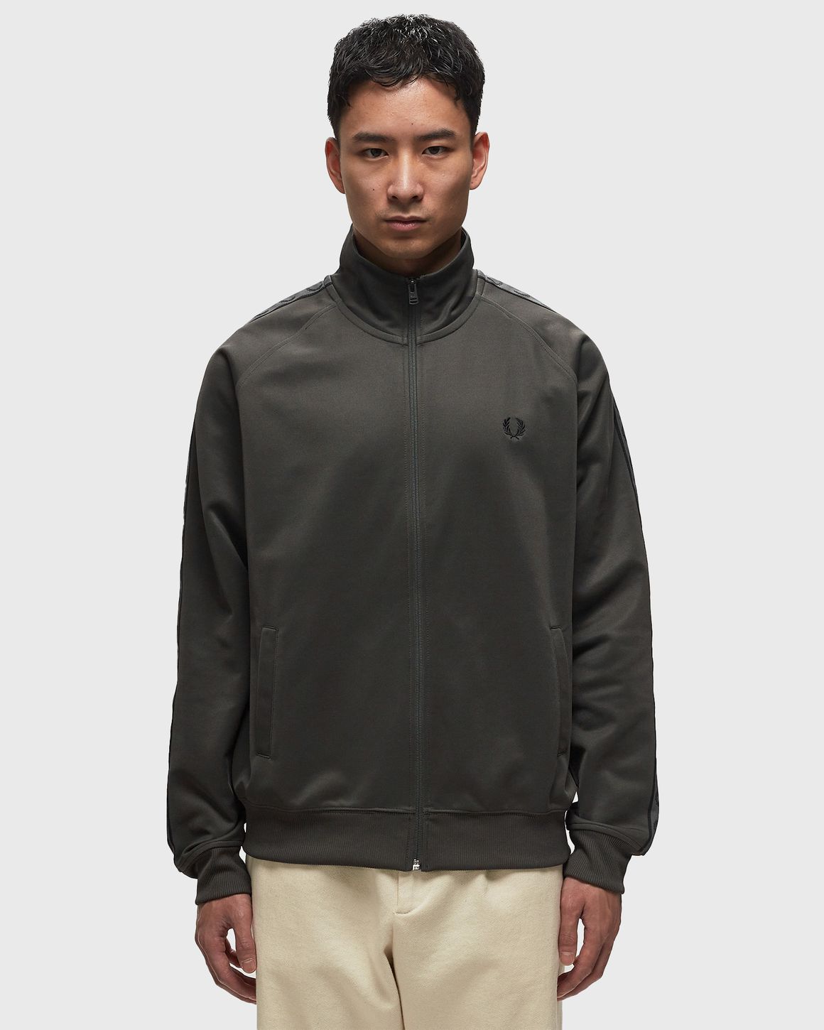 Fred Perry Contrast Tape Track Jacket Green | BSTN Store Fred Perry Contrast Tape Track Jacket Green | BSTN Store