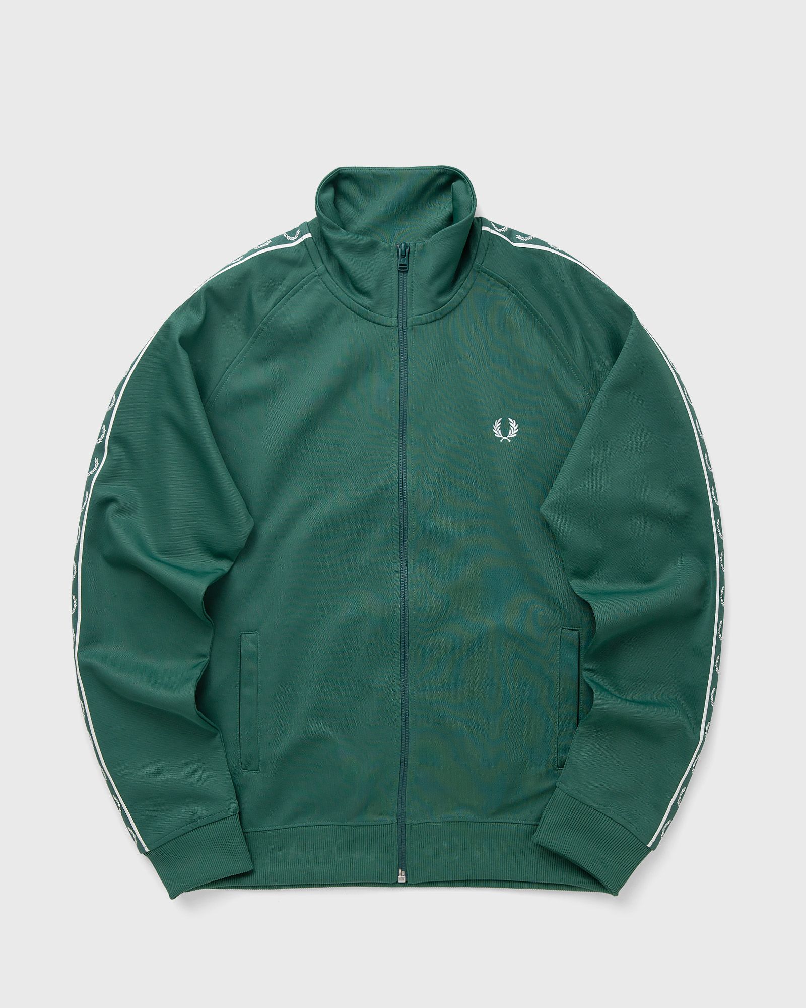 Fred Perry CONTRAST TAPE TRACK JACKET Green | BSTN Store