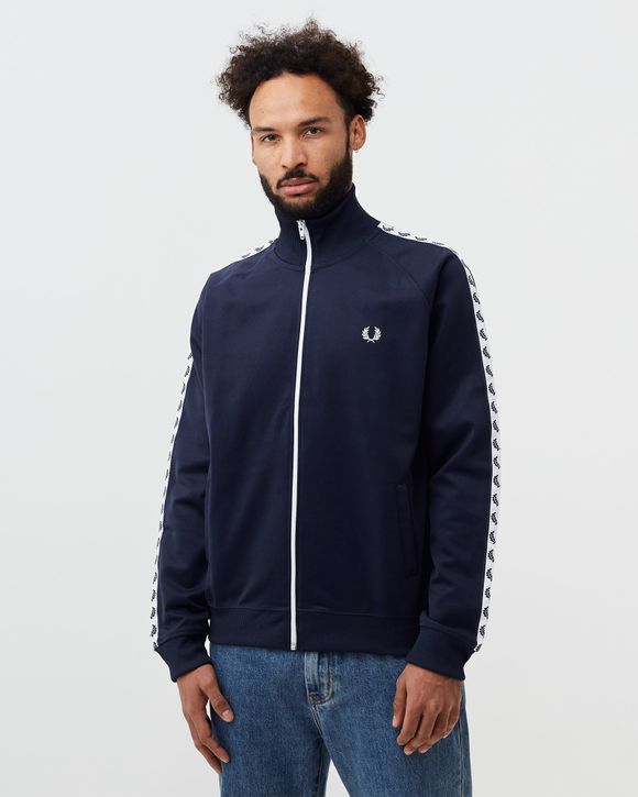 Fred Perry TAPED TRACK JACKET Blue - CARBON BLUE