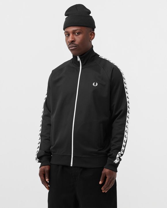 Fred Perry TAPED TRACK JACKET Black - BLACK