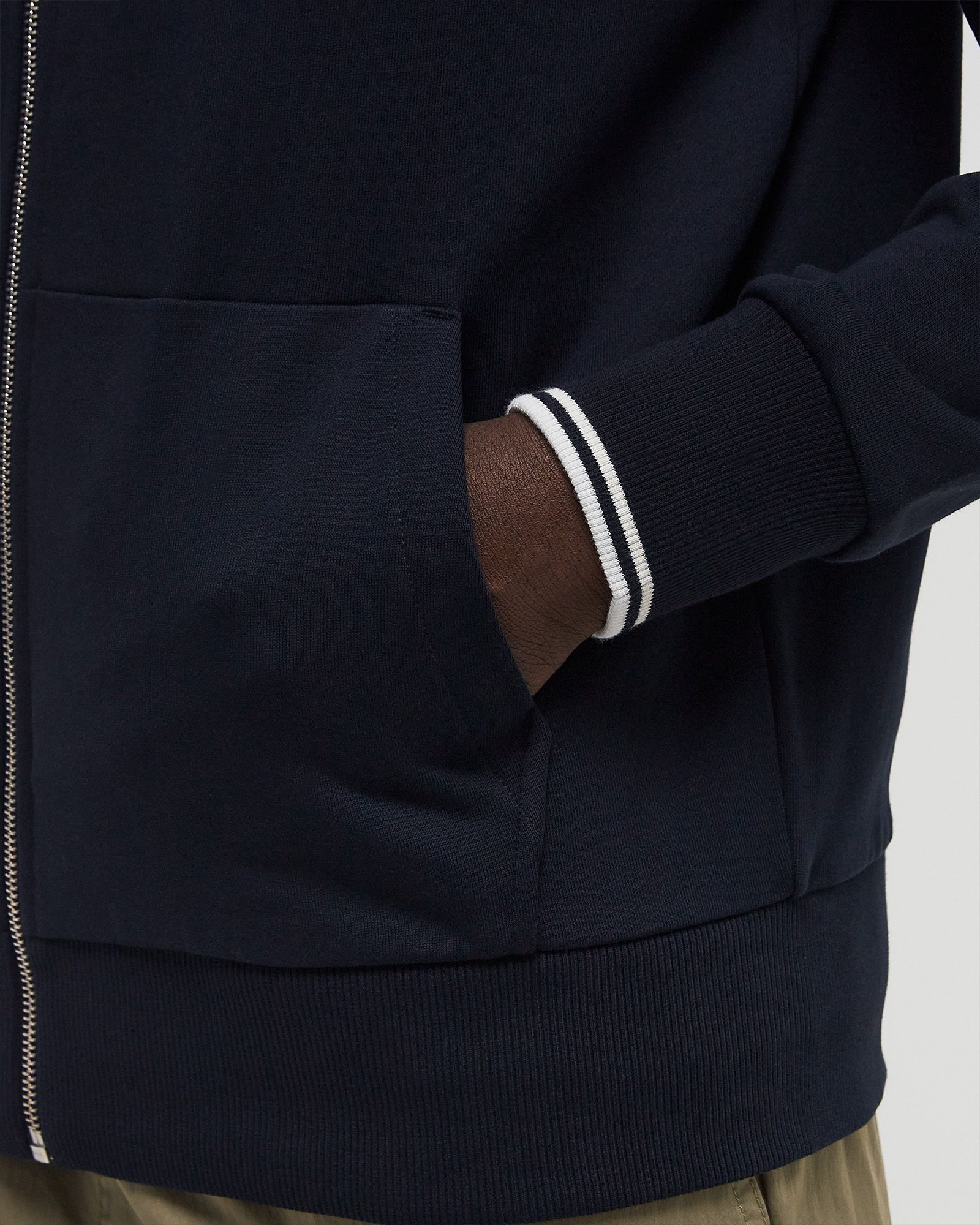 HOODED ZIP THROUGH SWEATSHIRT