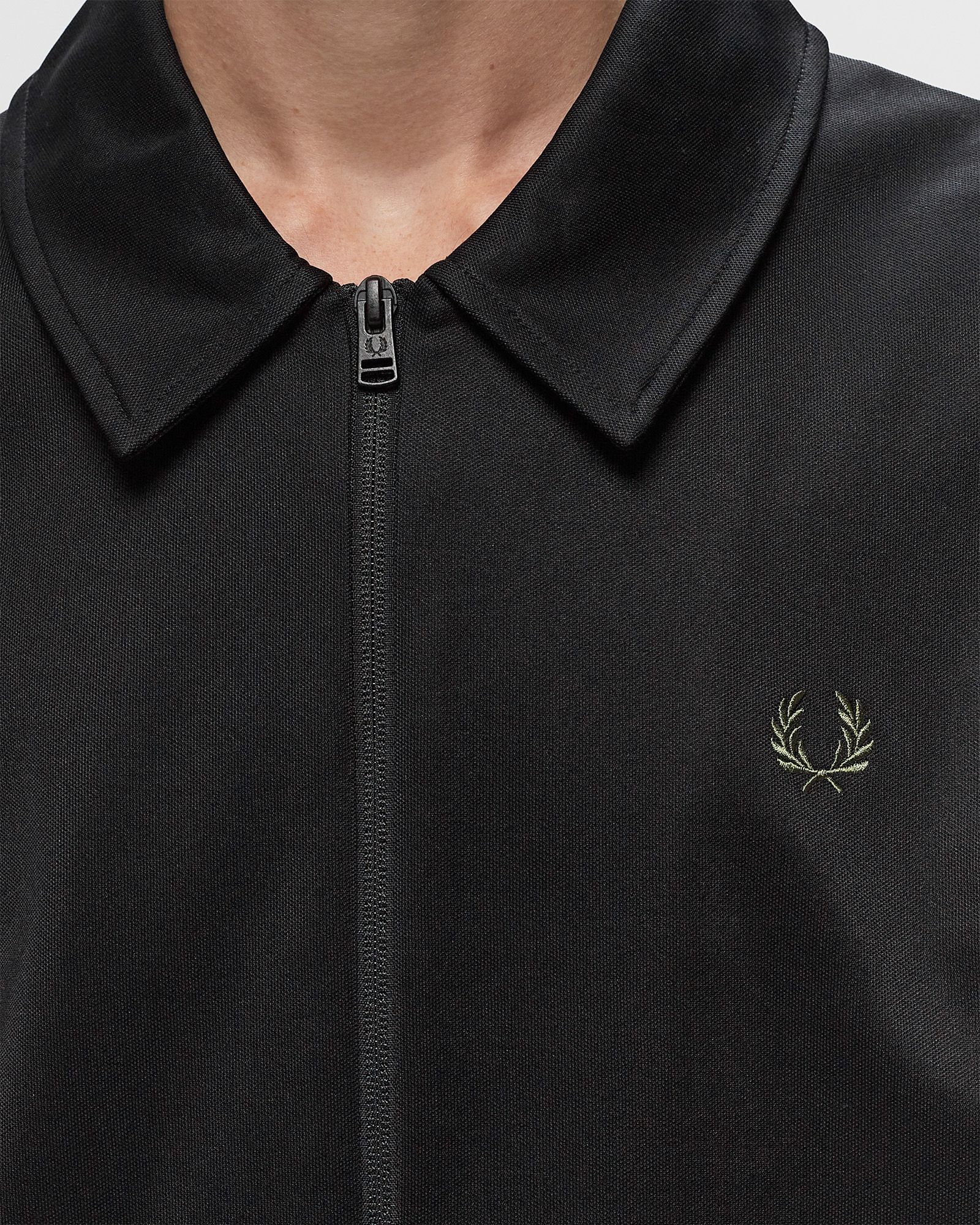 TAPE DETAIL COLLARED TRACK JACKET