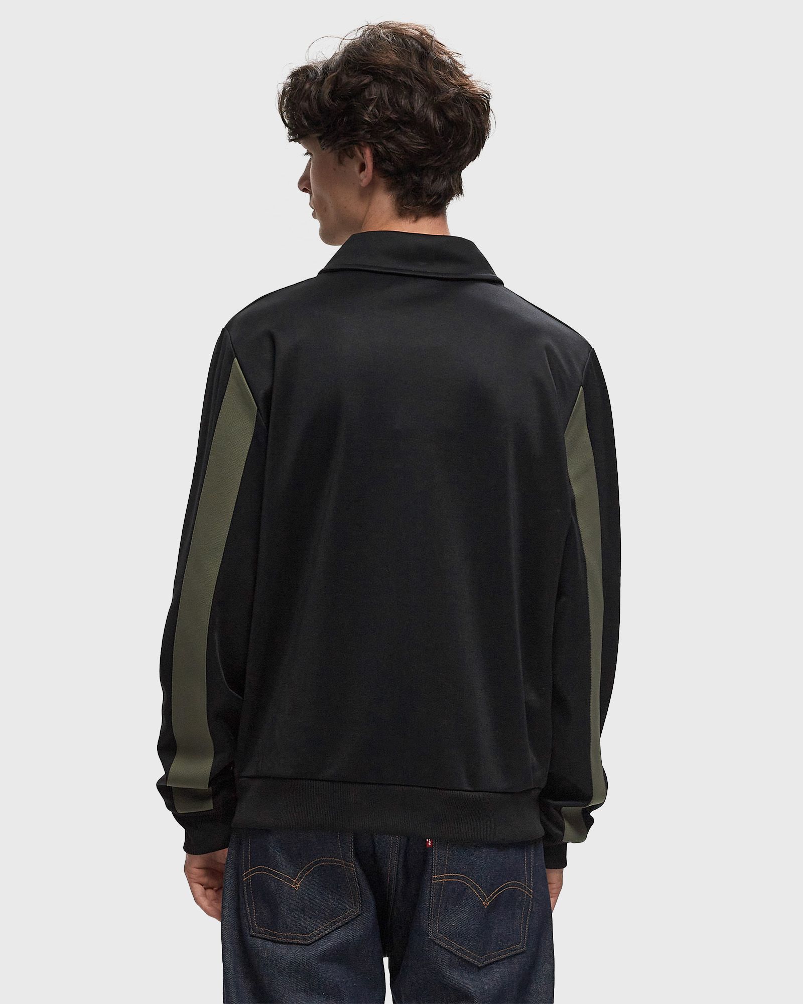 TAPE DETAIL COLLARED TRACK JACKET