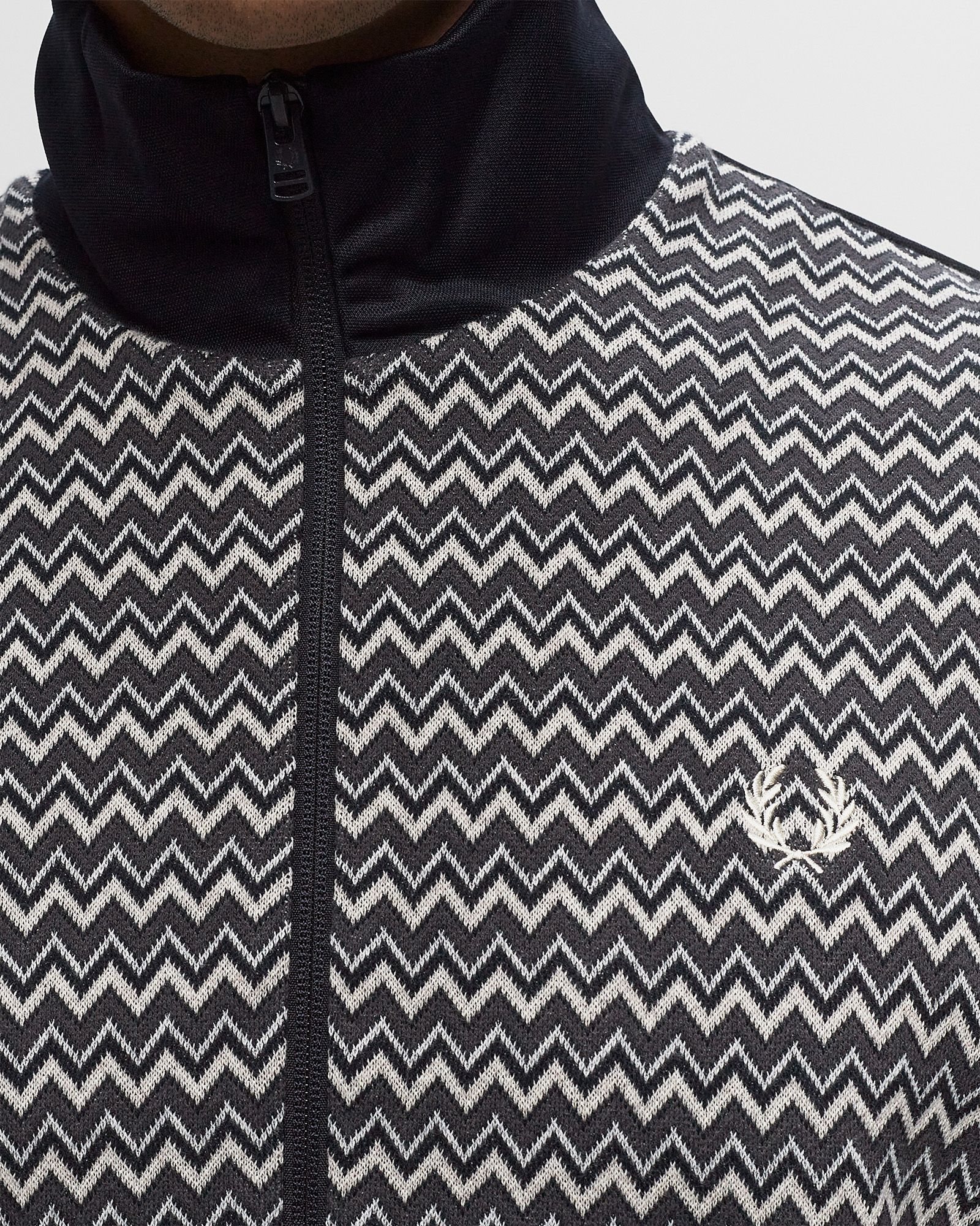 KNITTED PANEL TRACK JACKET