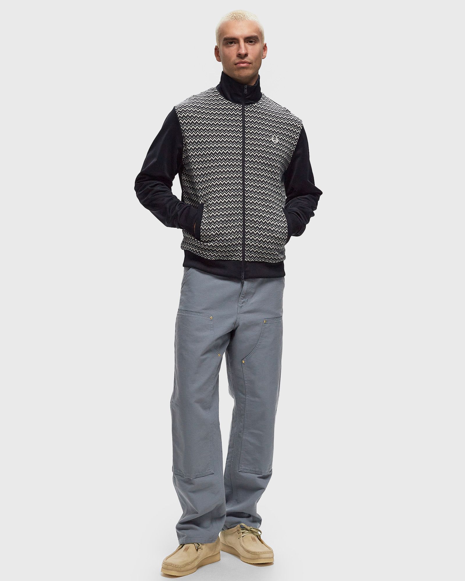 KNITTED PANEL TRACK JACKET