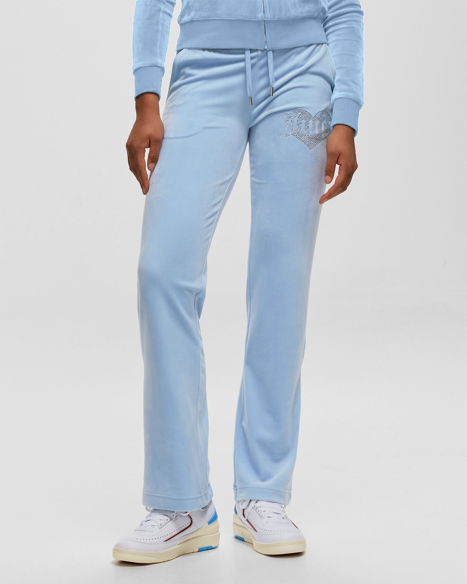 VELOUR TRACKPANT WITH HEART DIAMANTE