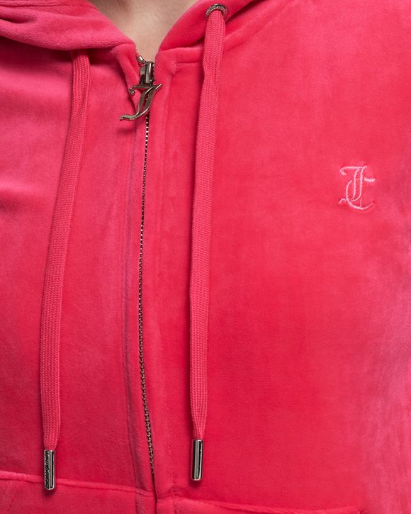 Juicy couture red online velour hoodie