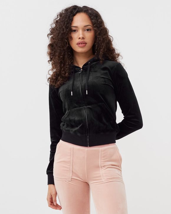 Juicy Couture Classic Velour Robertson Zip Hoodie Black | BSTN Store