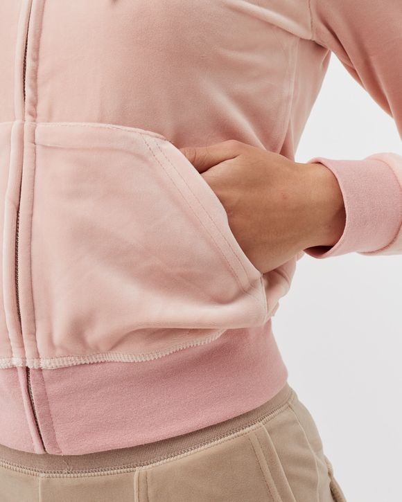 Pink velour outlet hoodie