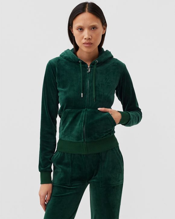 Green velour hoodie hot sale