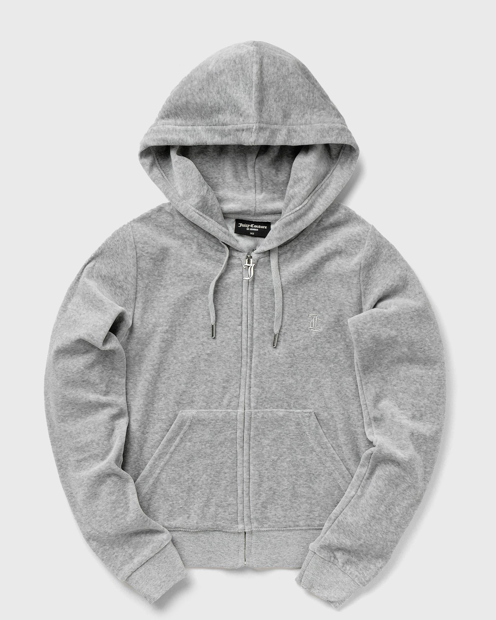 Juicy Couture - classic velour robertson zip hoodie women zippers grey in größe:l