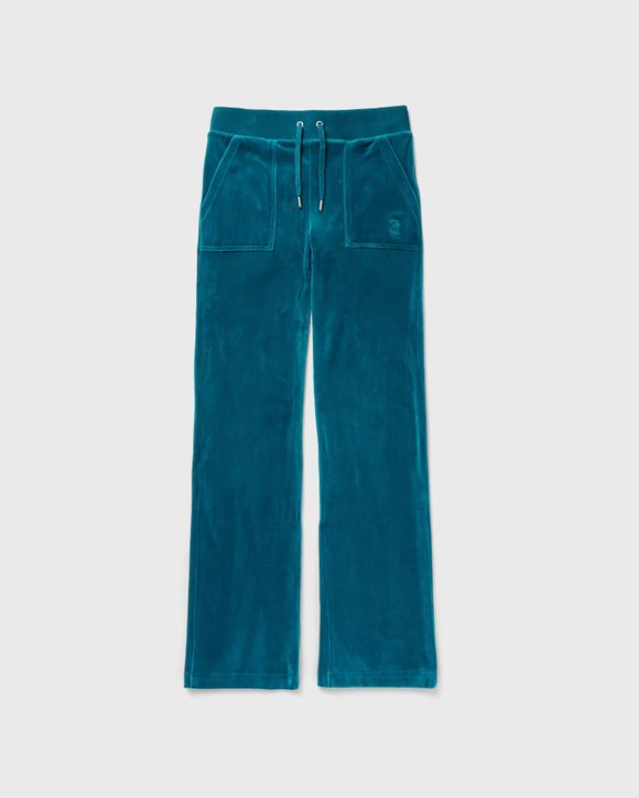 Juicy Couture WMNS Classic Velour Del Ray Pant Blue - DEEP LAGOON