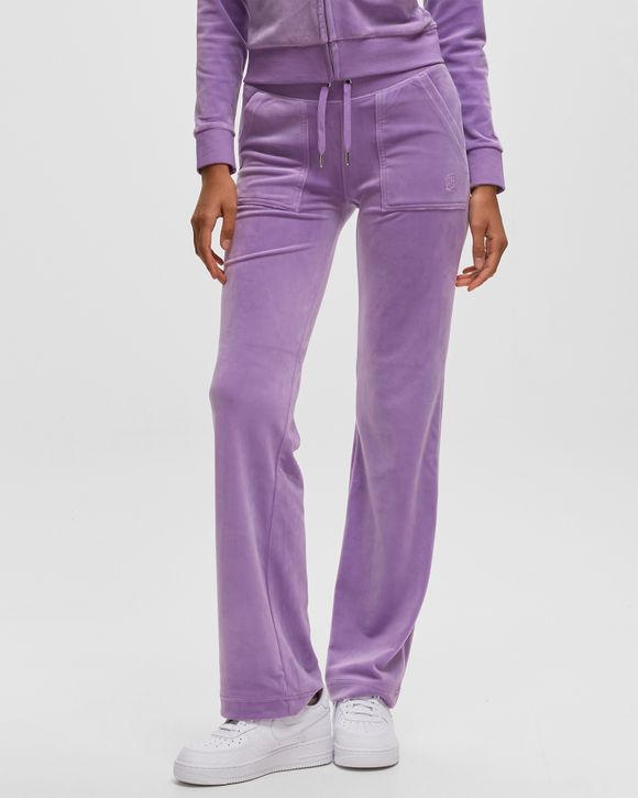 adidas Crushed Velvet Flared Pants - Purple, Women's Lifestyle