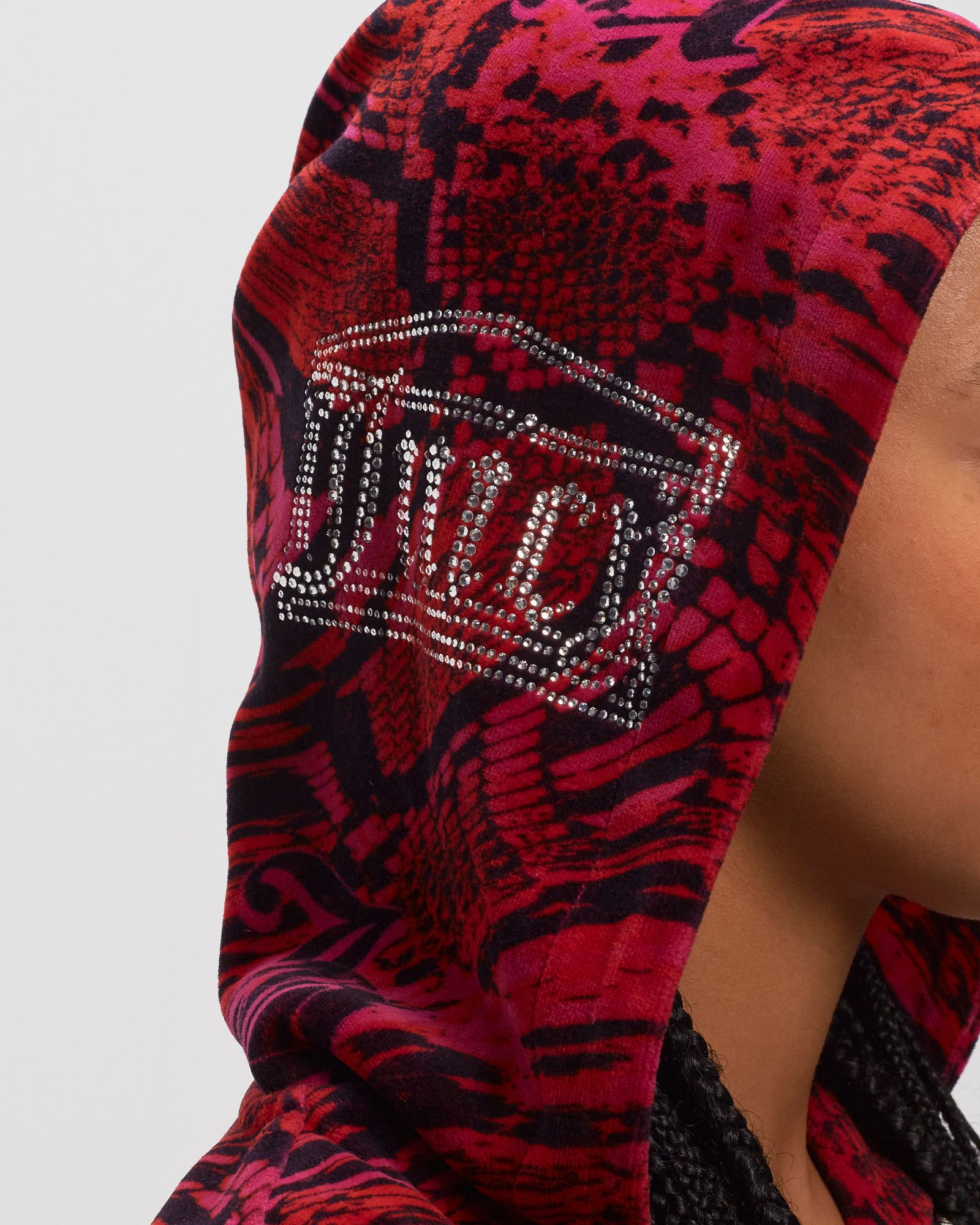 Aries x Juicy Couture Psysnake Shrunken Zip Thru Hoodie