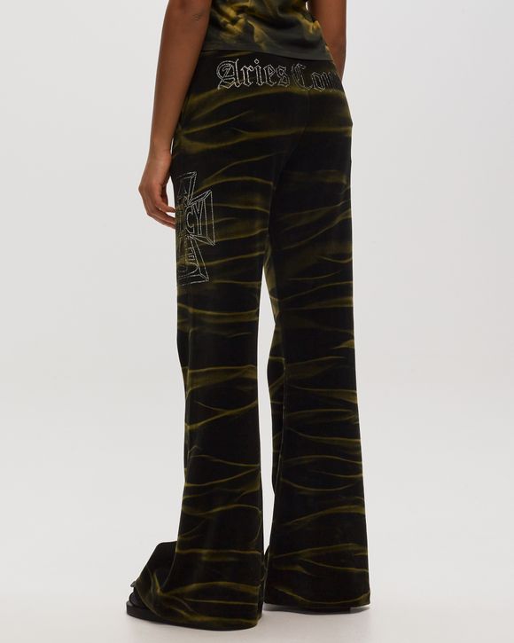 Aries Arise Aries x Juicy Couture Tie Dye Flared Sweatpants Black/Green -  BLACK