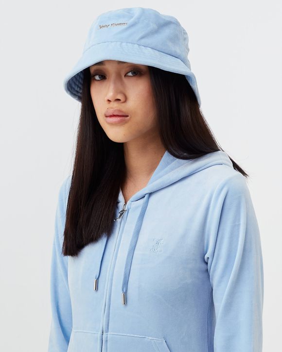 Juicy Couture ELLIE VELOUR BUCKET HAT Blue - POWDER BLUE