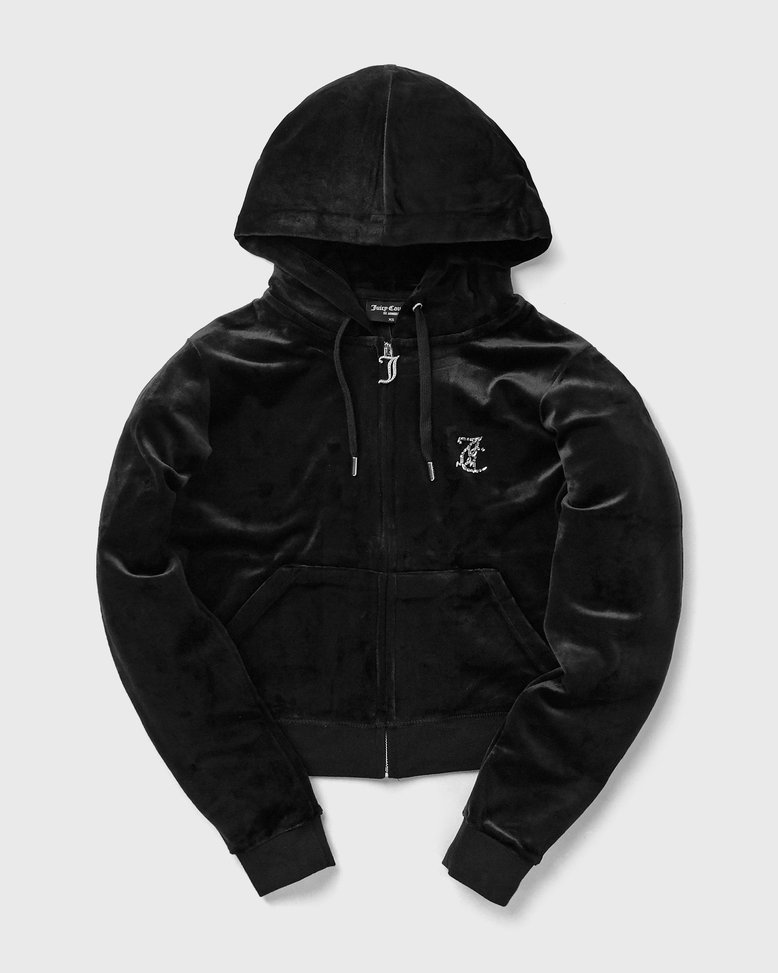 WMNS CLASSIC VELOUR HOODIE WITH DIAMANTE BRANDING