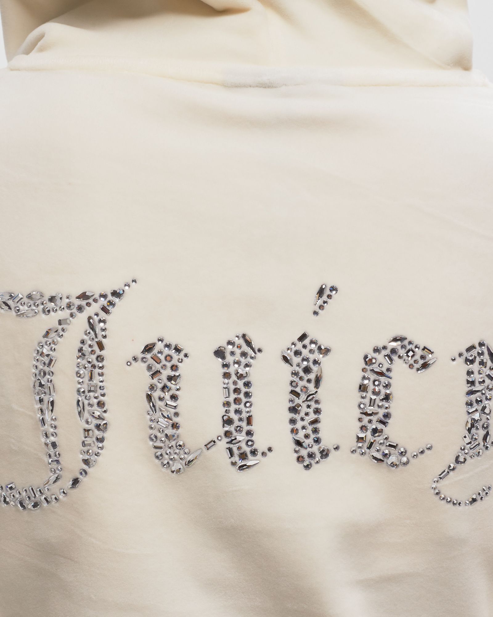 WMNS CLASSIC VELOUR HOODIE WITH DIAMANTE BRANDING