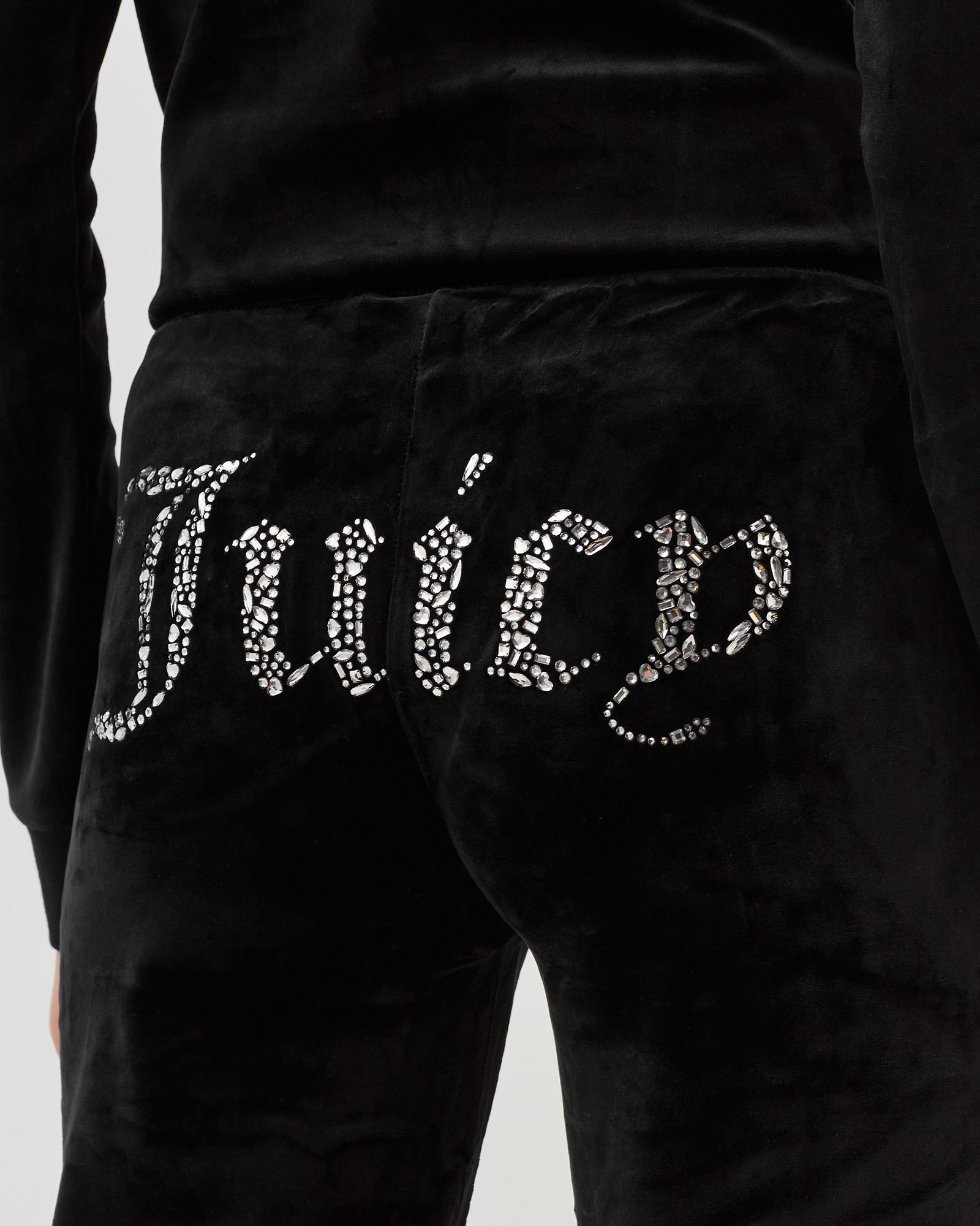 WMNS CLASSIC VELOUR TRACKPANT WITH DIAMANTE BRANDING