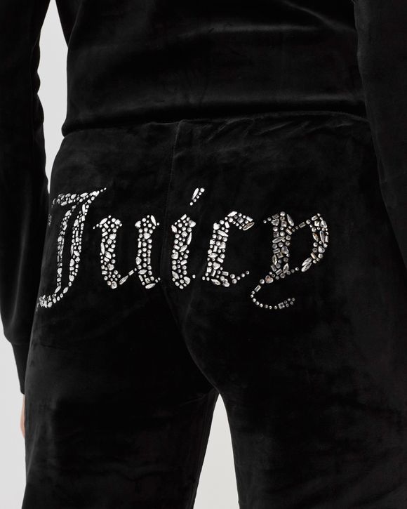 WMNS CLASSIC VELOUR TRACKPANT WITH DIAMANTE BRANDING