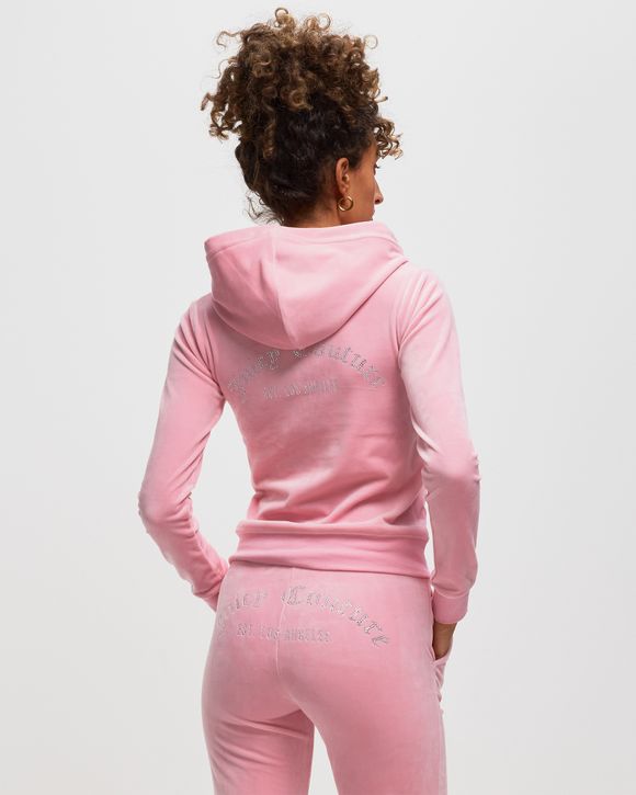 WMNS CLASSIC VELOUR HOODIE WITH DIAMANTE BRANDING