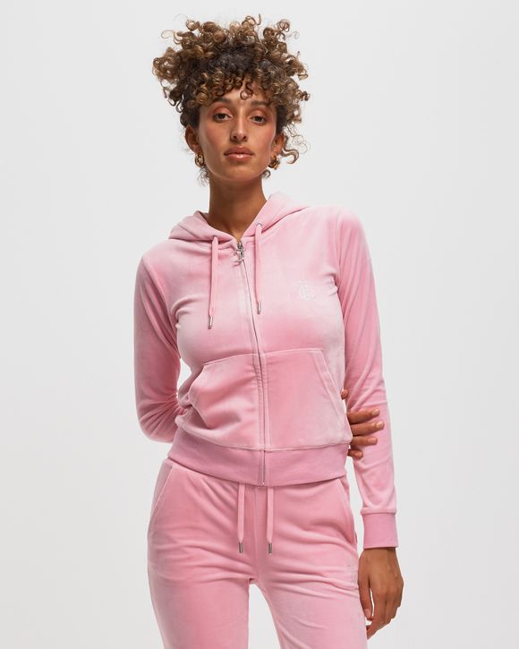 WMNS CLASSIC VELOUR HOODIE WITH DIAMANTE BRANDING