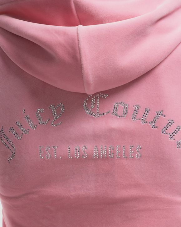 WMNS CLASSIC VELOUR HOODIE WITH DIAMANTE BRANDING