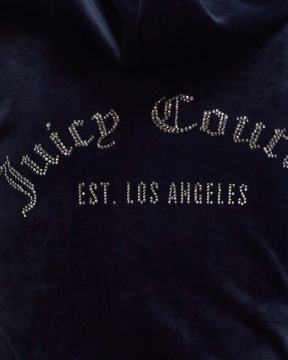WMNS CLASSIC VELOUR HOODIE WITH DIAMANTE BRANDING