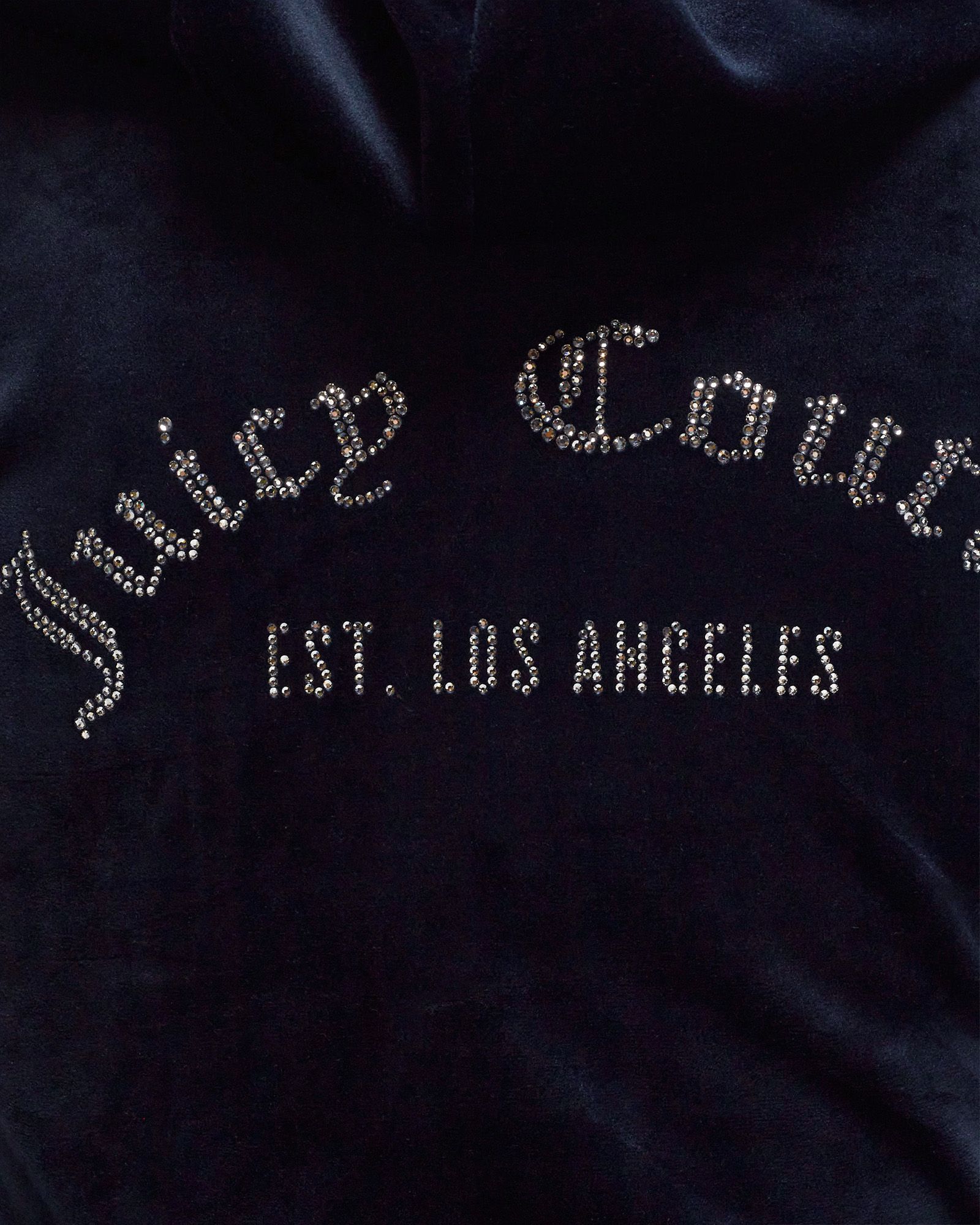 WMNS CLASSIC VELOUR HOODIE WITH DIAMANTE BRANDING