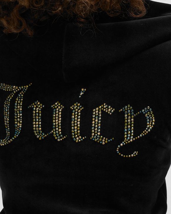 WMNS CLASSIC VELOUR HOODIE WITH DIAMANTE BRANDING