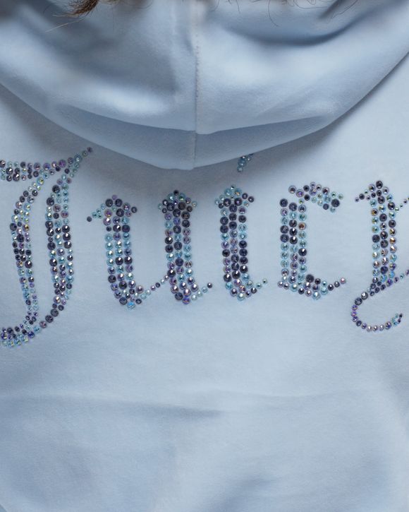 WMNS CLASSIC VELOUR HOODIE WITH DIAMANTE BRANDING