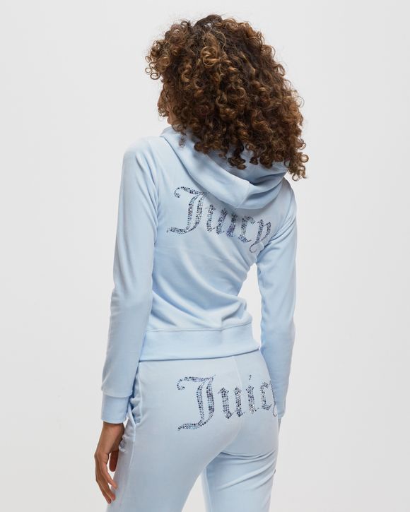 WMNS CLASSIC VELOUR HOODIE WITH DIAMANTE BRANDING