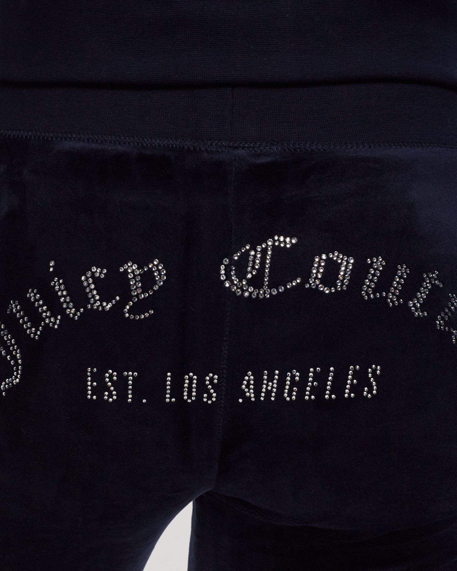 WMNS CLASSIC VELOUR TRACKPANT WITH DIAMANTE BRANDING
