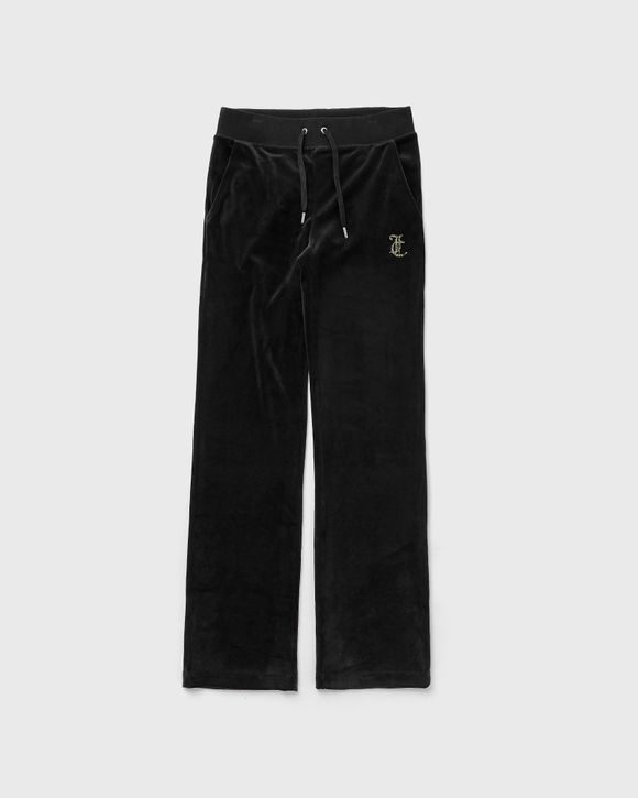 BLACK CLASSIC VELOUR CUFFED JOGGER – Juicy Couture UK