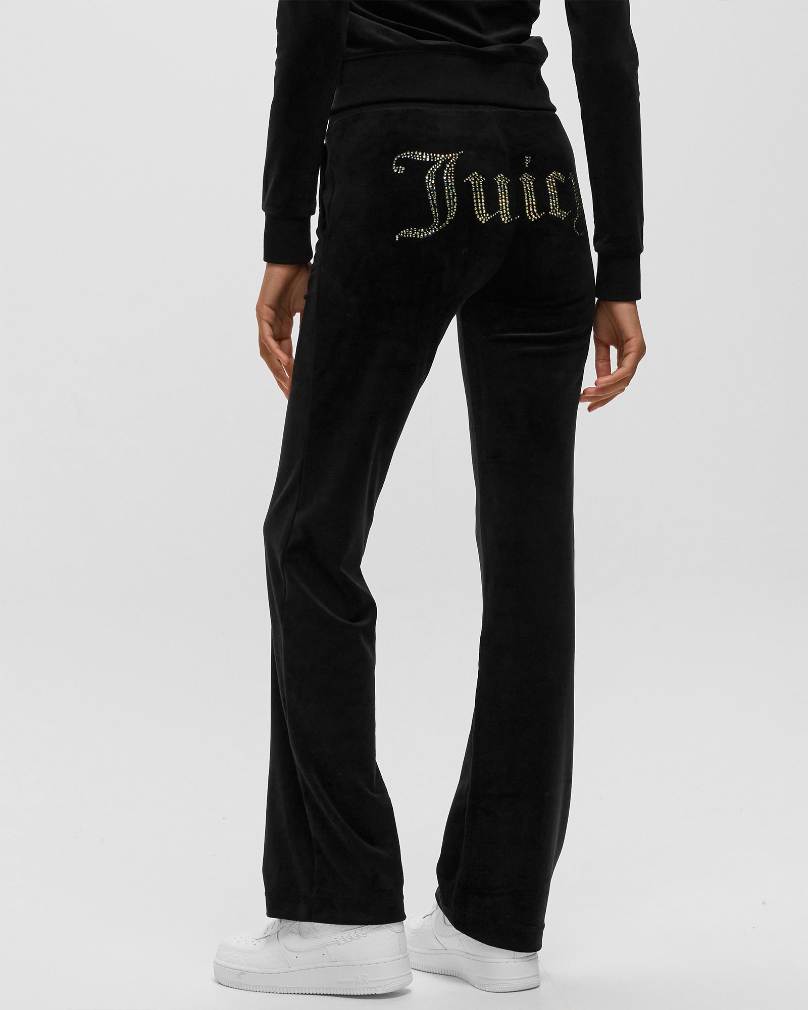 WMNS CLASSIC VELOUR TRACKPANTS  WITH DIAMANTE BRANDING