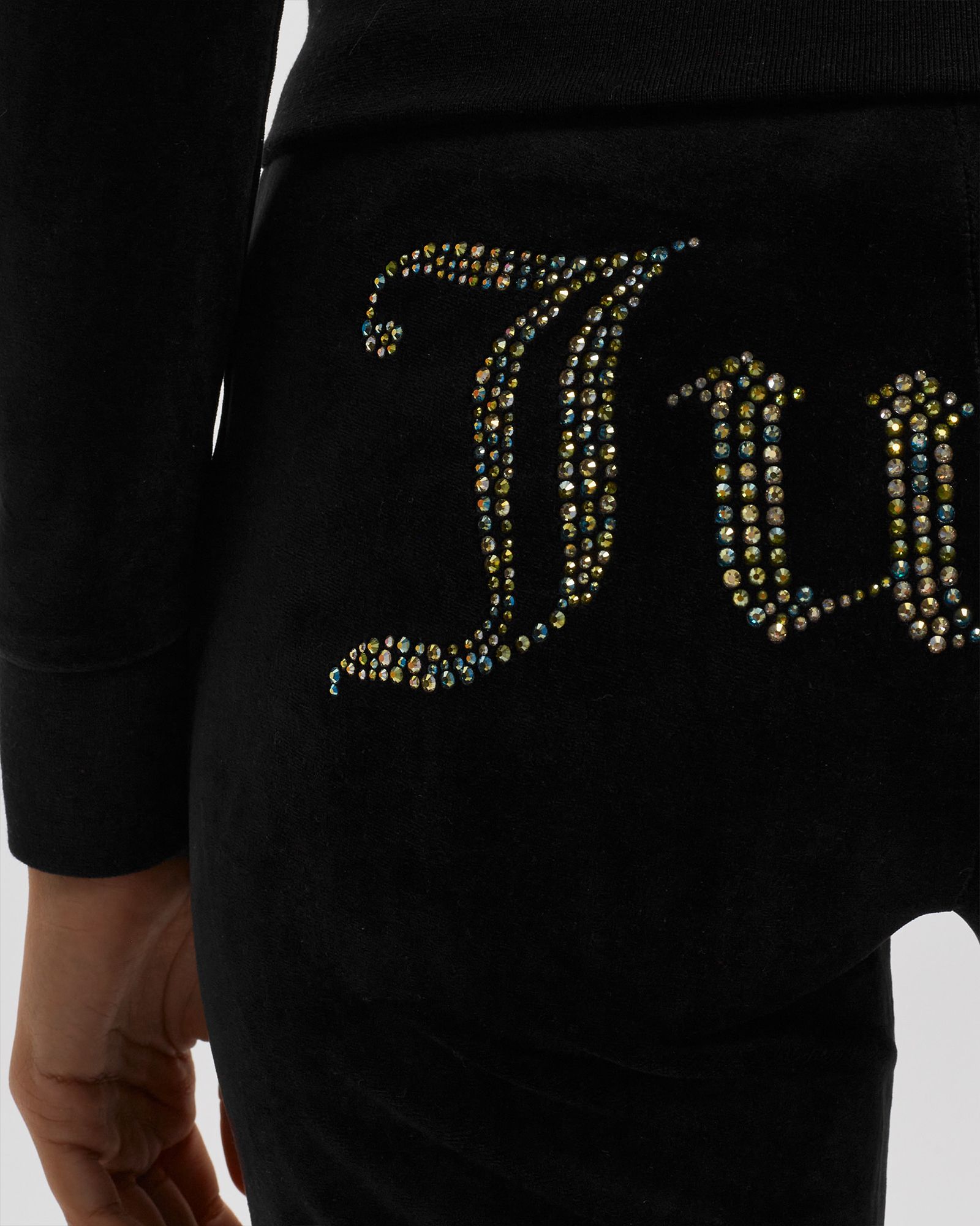 WMNS CLASSIC VELOUR TRACKPANTS  WITH DIAMANTE BRANDING