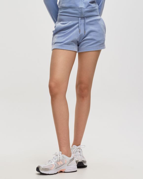 Juicy Couture WMNS CLASSIC VELOUR TRACK SHORTS Blue