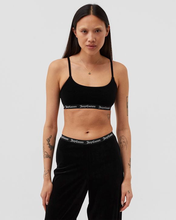 Black JUICY COUTURE Cotton Logo Bralette