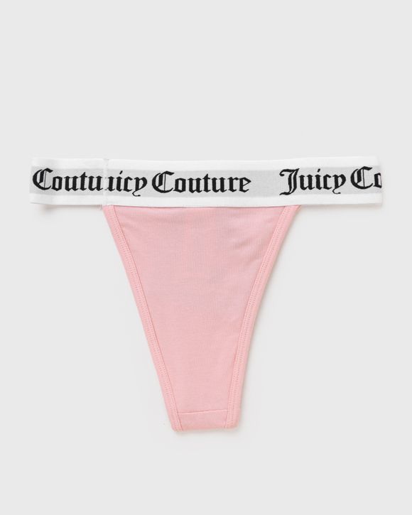 WHITE COTTON BRANDED THONG – Juicy Couture UK
